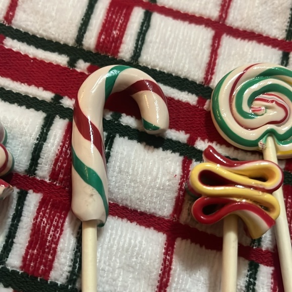 ⚠️ Vintage resin handmade candy Christmas picks - Picture 7 of 12